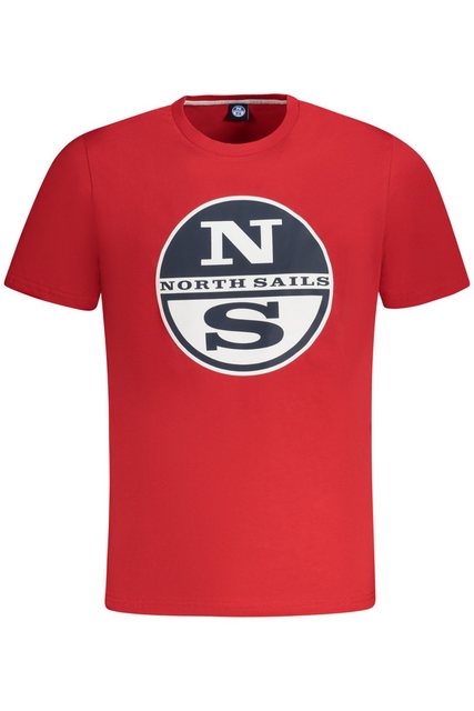 North Sails T-Shirt Herren Kurzarm-T-Shirt Rot mit Rundhalsausschnitt günstig online kaufen