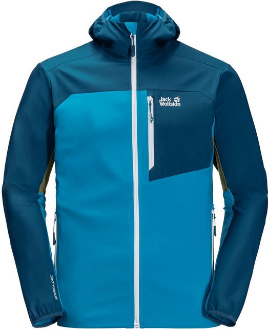 Jack Wolfskin Outdoorjacke EAGLE PEAK II SOFTSHELL M BLUE JEWEL günstig online kaufen