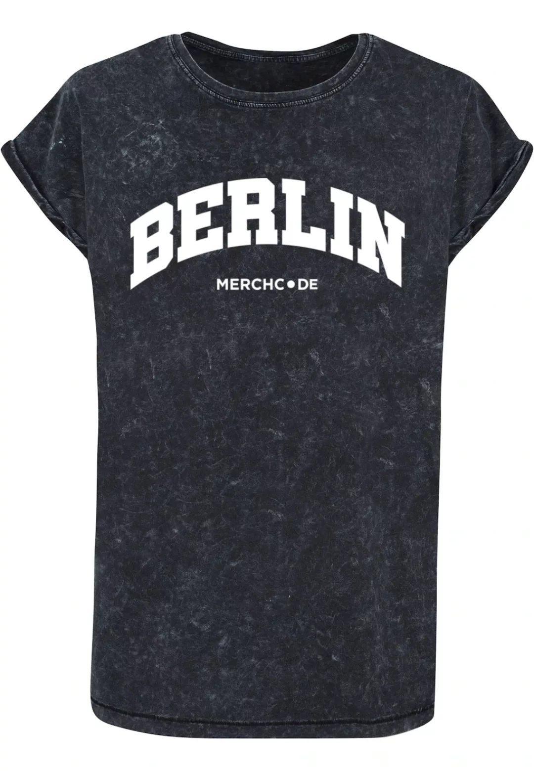 Merchcode T-Shirt "Merchcode Damen Ladies Berlin Wording - Acid Washed T-Sh günstig online kaufen