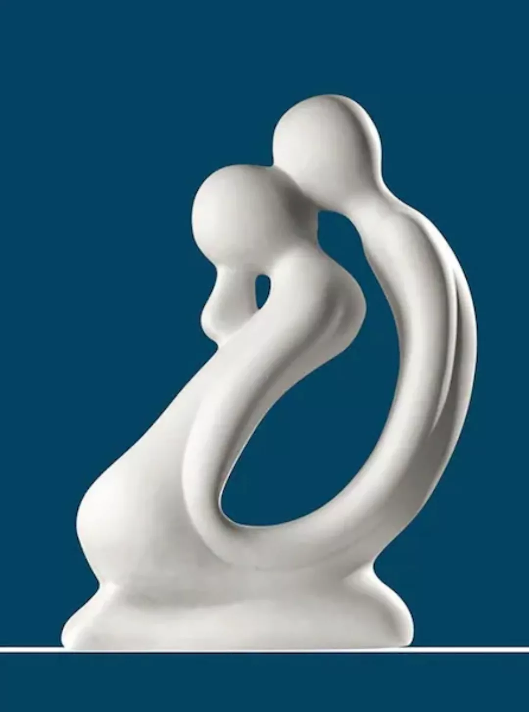 GILDE Dekofigur "Skulptur Kuss, weiß" günstig online kaufen