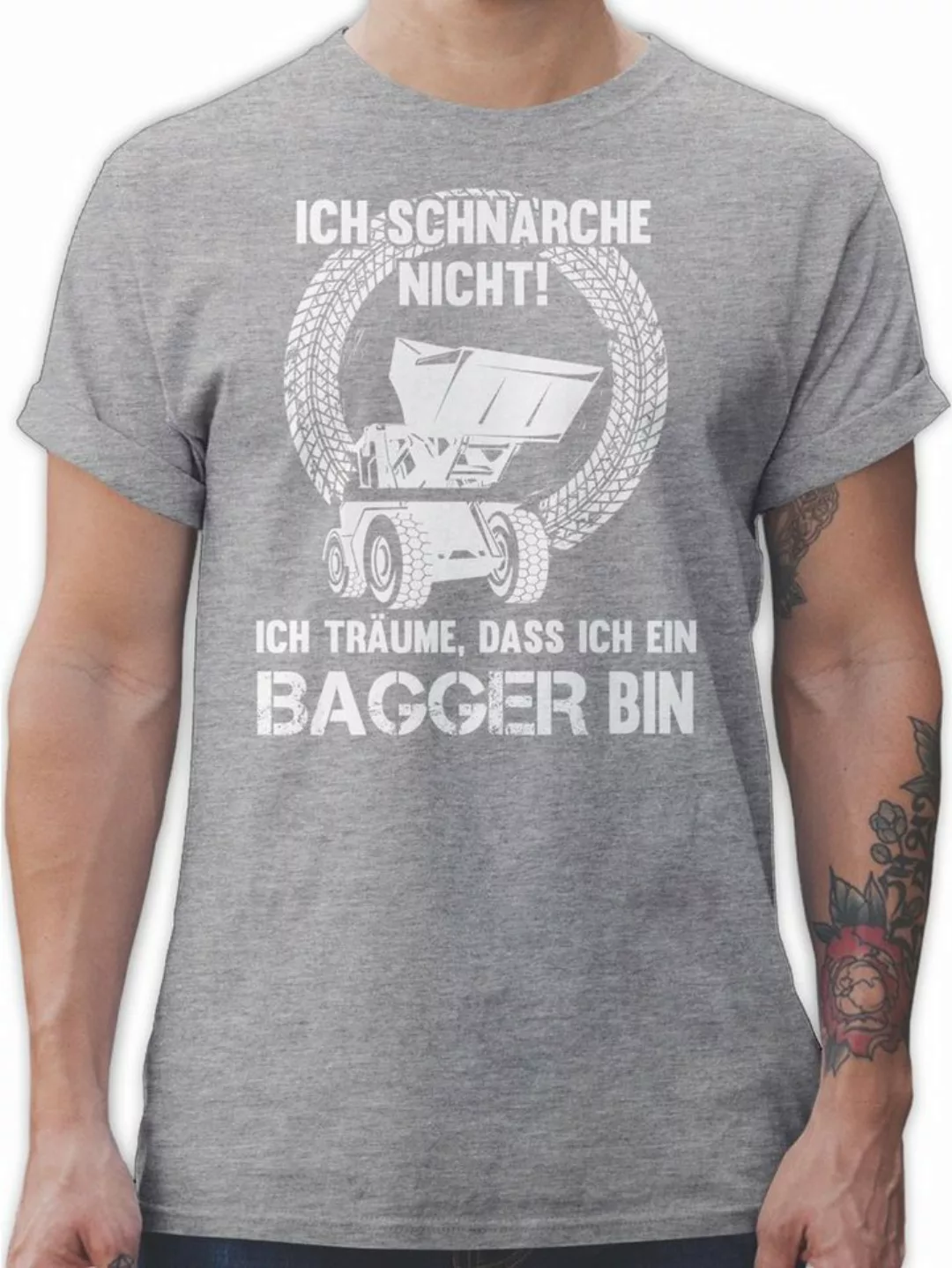 Shirtracer T-Shirt Ich schnarche nicht ich bin ein Bagger Fahrzeuge günstig online kaufen