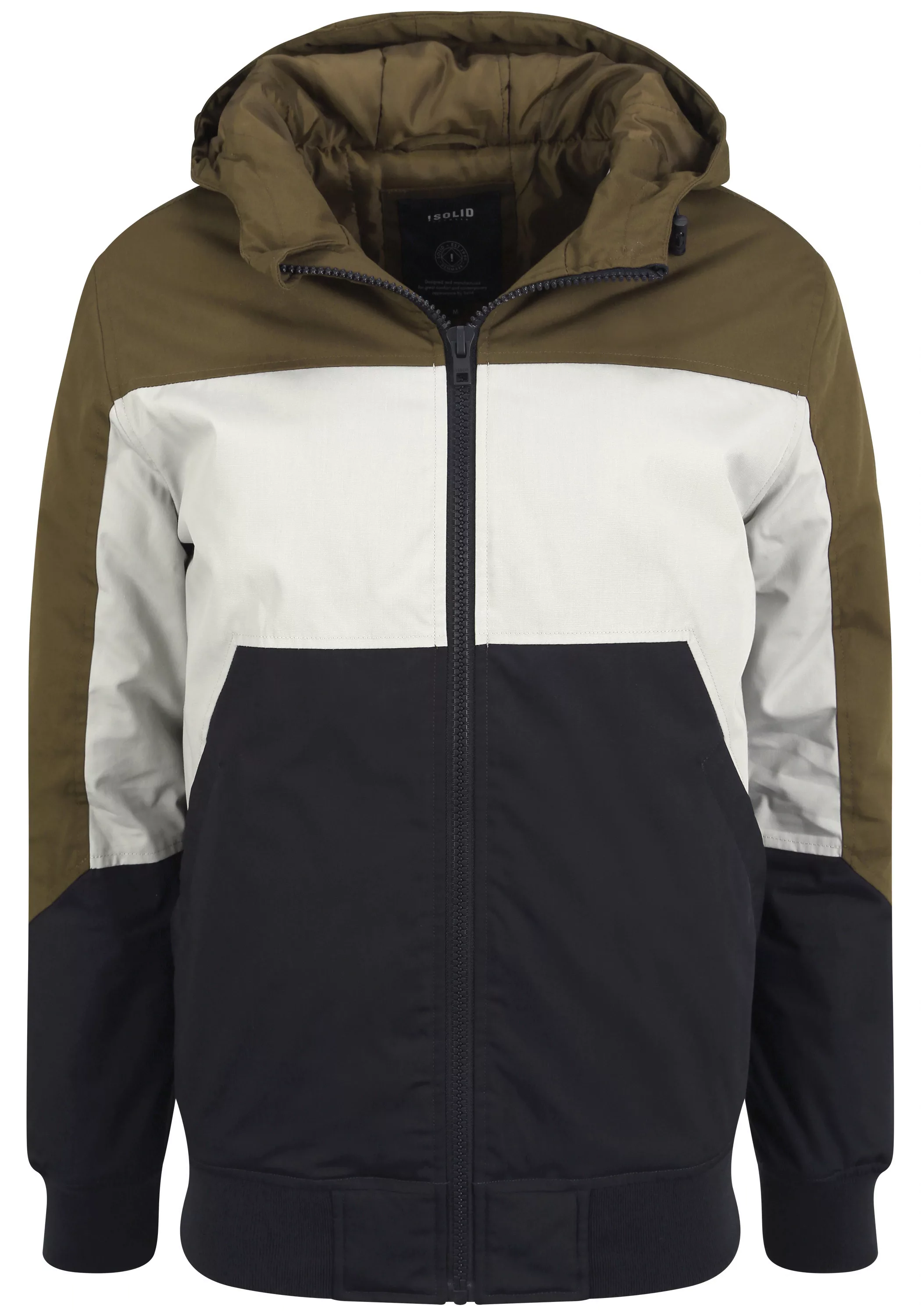 !Solid Bomberjacke SDThello Übergangsjacke mit Kapuze in Colorblock-Optik günstig online kaufen