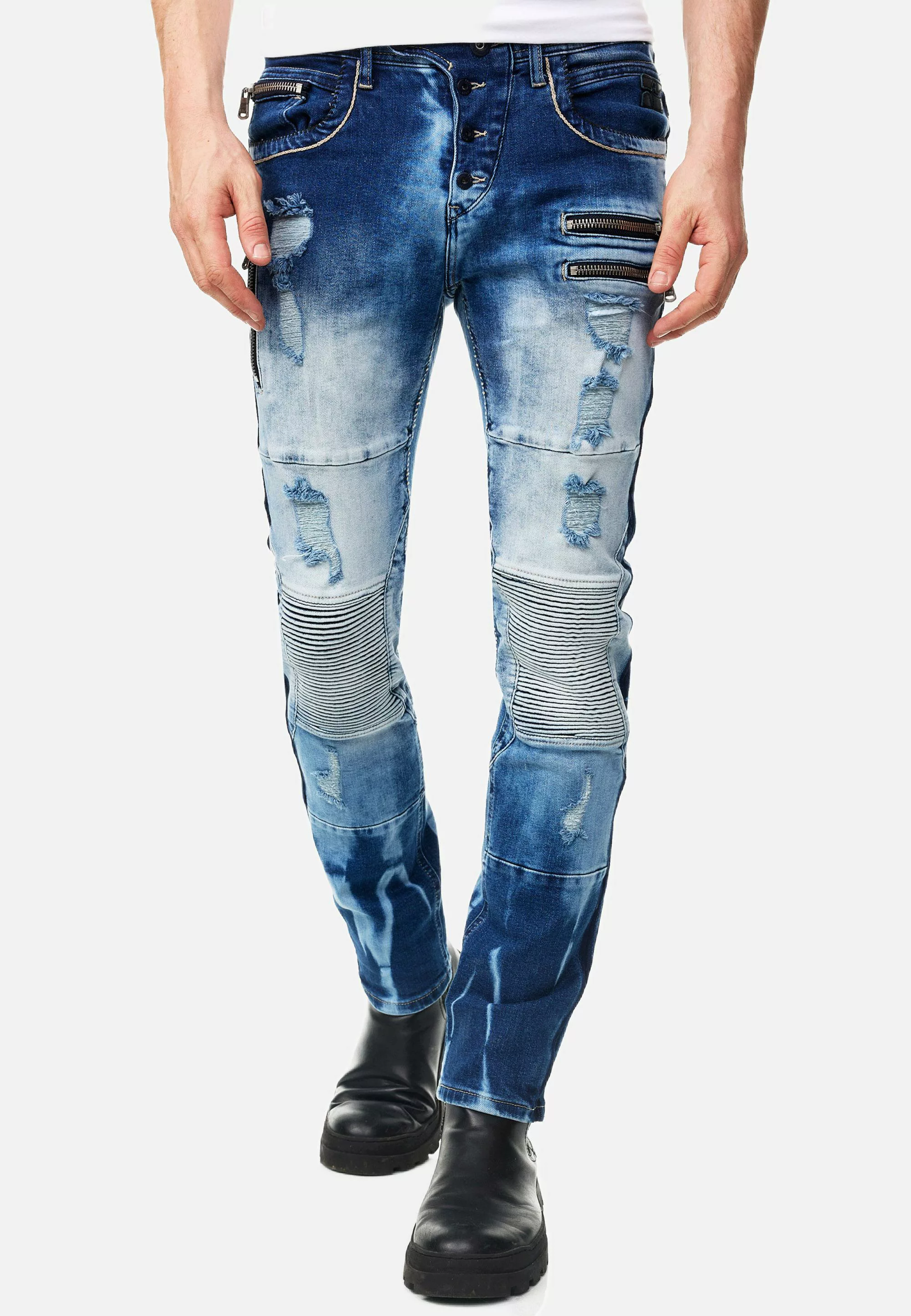 Rusty Neal Slim-fit-Jeans "MISATO", im modischen Used-Look günstig online kaufen