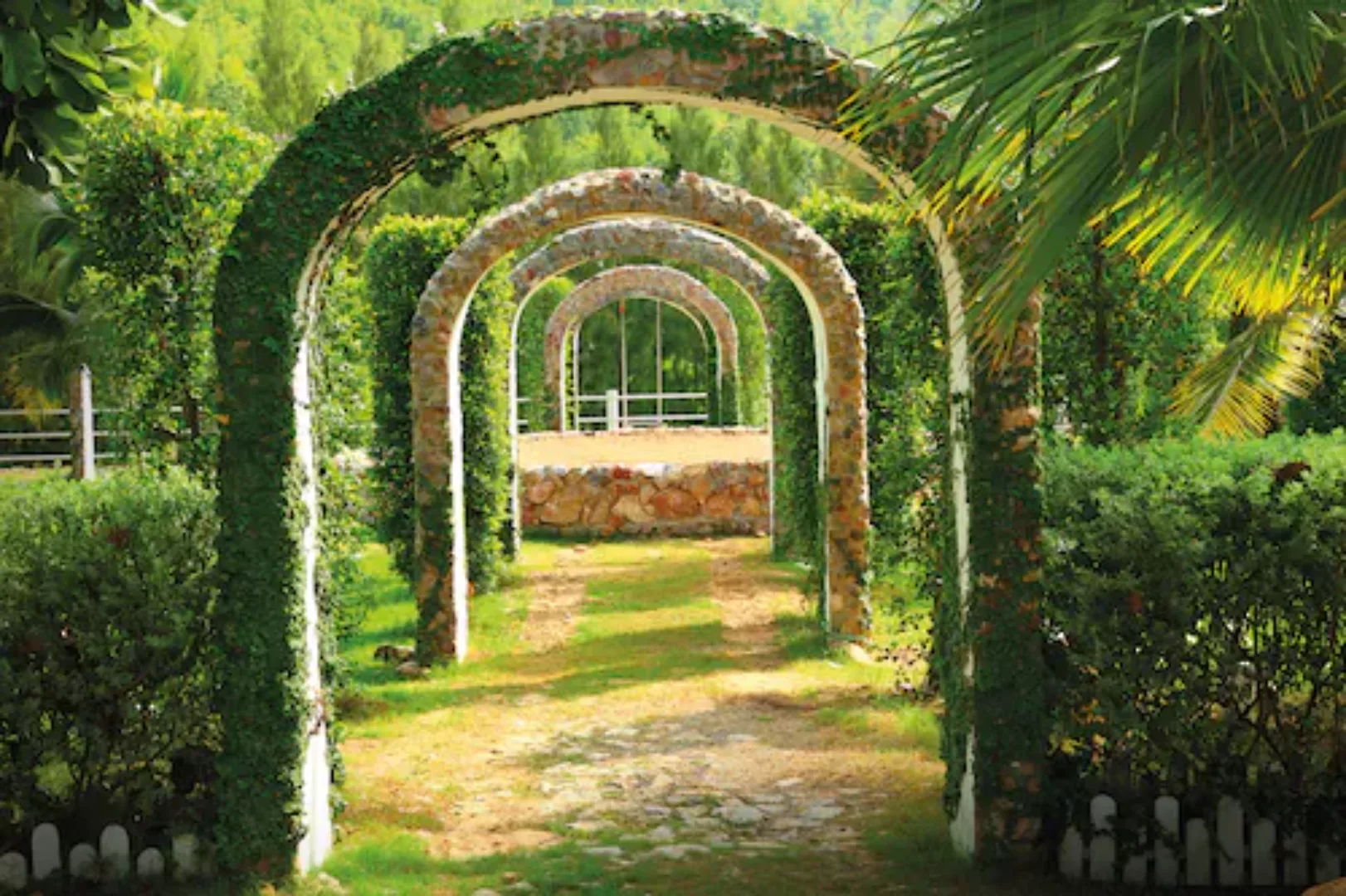 Papermoon Fototapete »Pergola Garden« günstig online kaufen