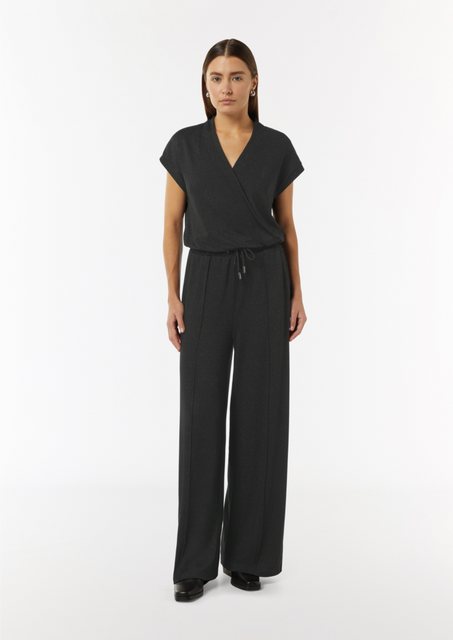 comma casual identity Overall Jumpsuit in Wickel-Optik mit Metallic-Effekt günstig online kaufen