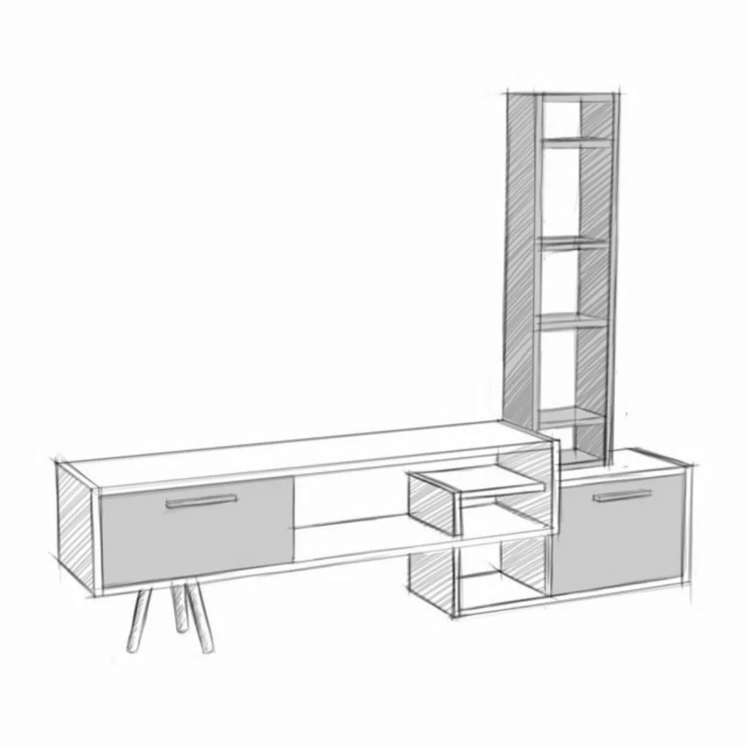 Skye Decor TV-Schrank Schränke, 135x124,6x29,8 cm, 100% Melaminbeschichtete günstig online kaufen