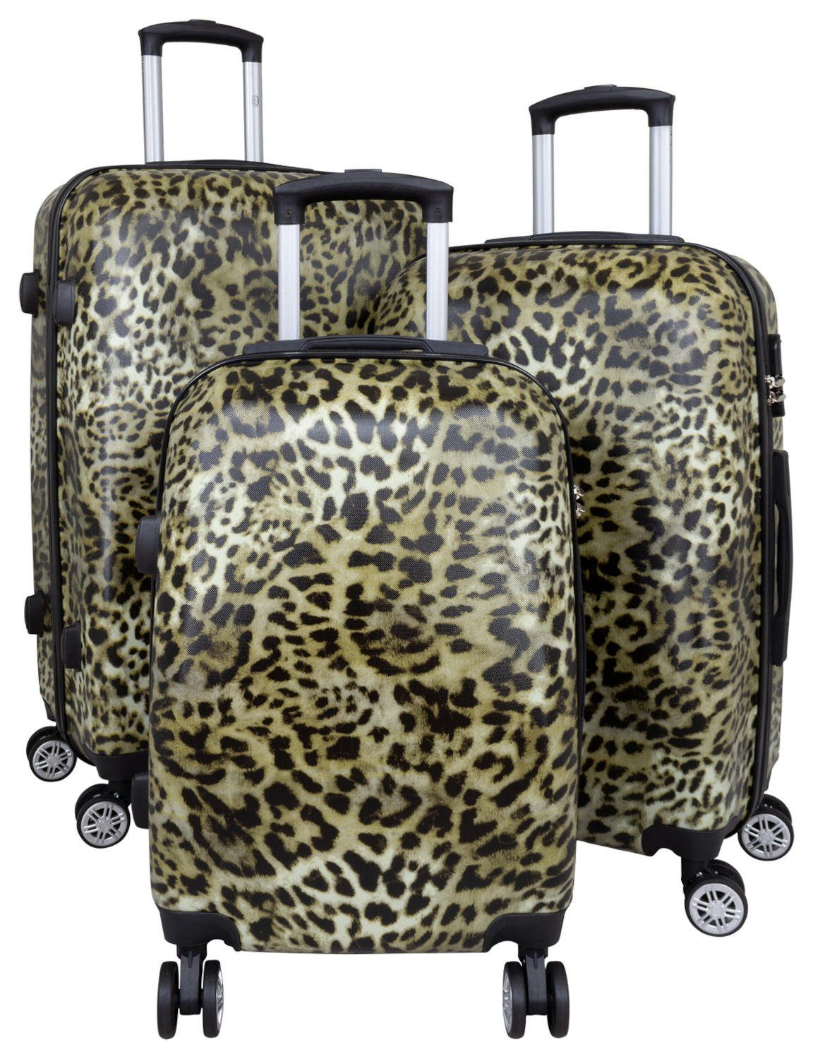 Warenhandel König Kofferset Leopard Fell, 4 günstig online kaufen
