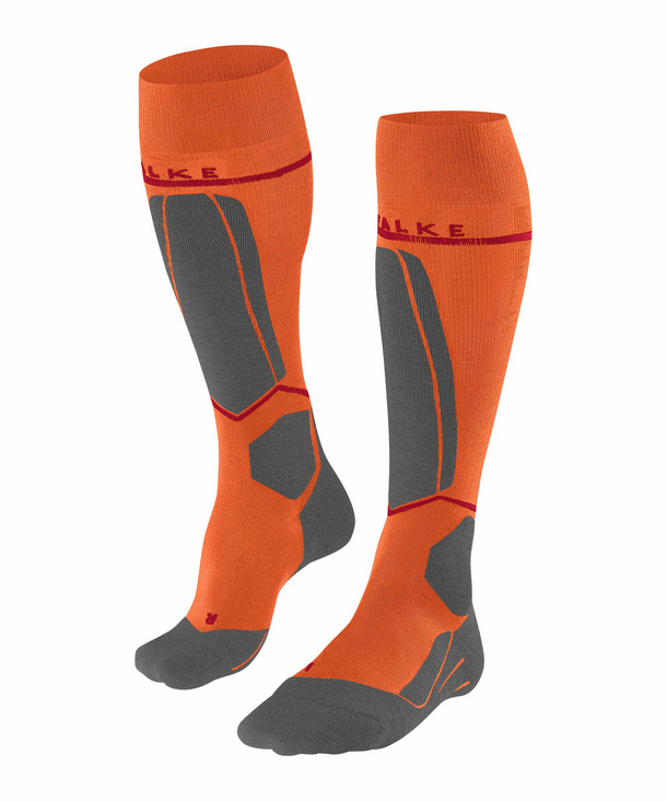 FALKE SK2 Energizing Light Herren Skisocken, 46-48, Orange, Schurwolle, 165 günstig online kaufen