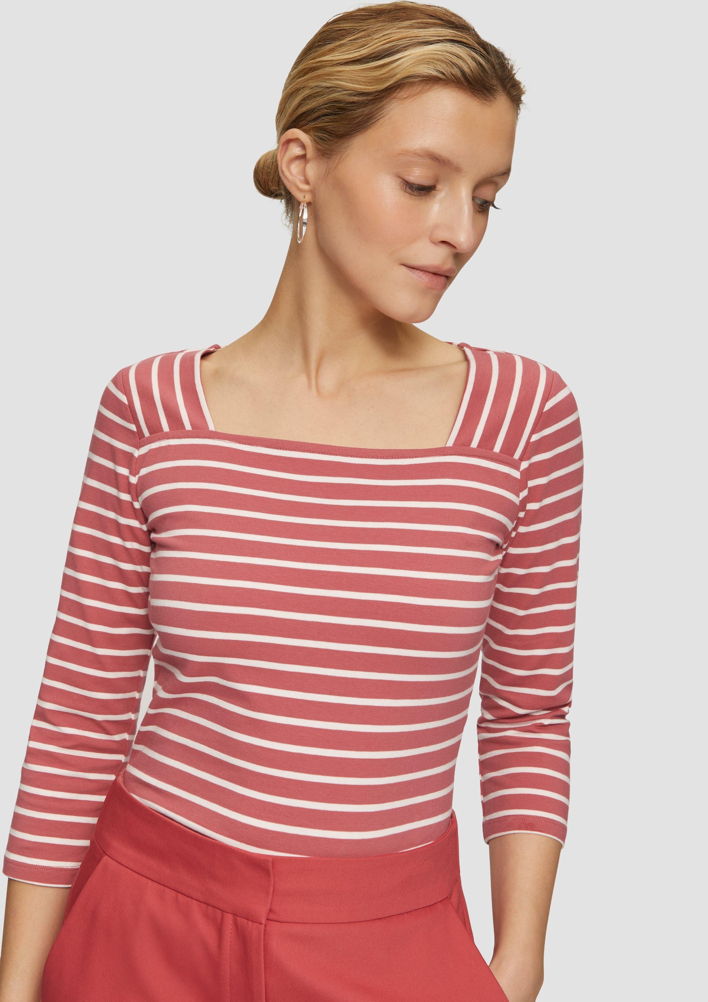 s.Oliver BLACK LABEL 3/4-Arm-Shirt Gestreiftes Shirt günstig online kaufen