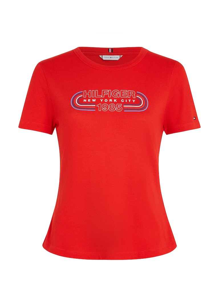Tommy Hilfiger T-Shirt SLIM TRACK HILFIGER C-NK SS mit Logoschriftzug günstig online kaufen