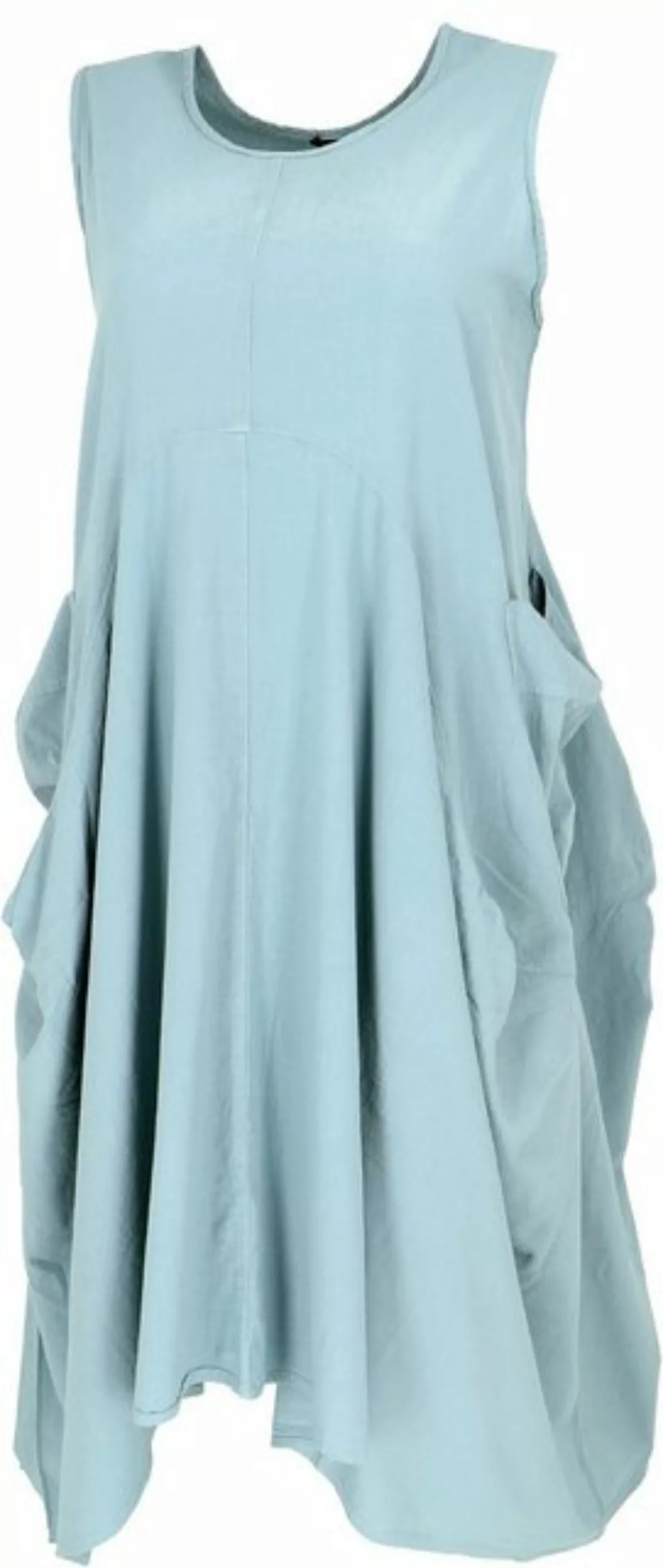 Guru-Shop Midikleid Plus Size Kleid, Hängerchen, Sommerkleid - aqua günstig online kaufen