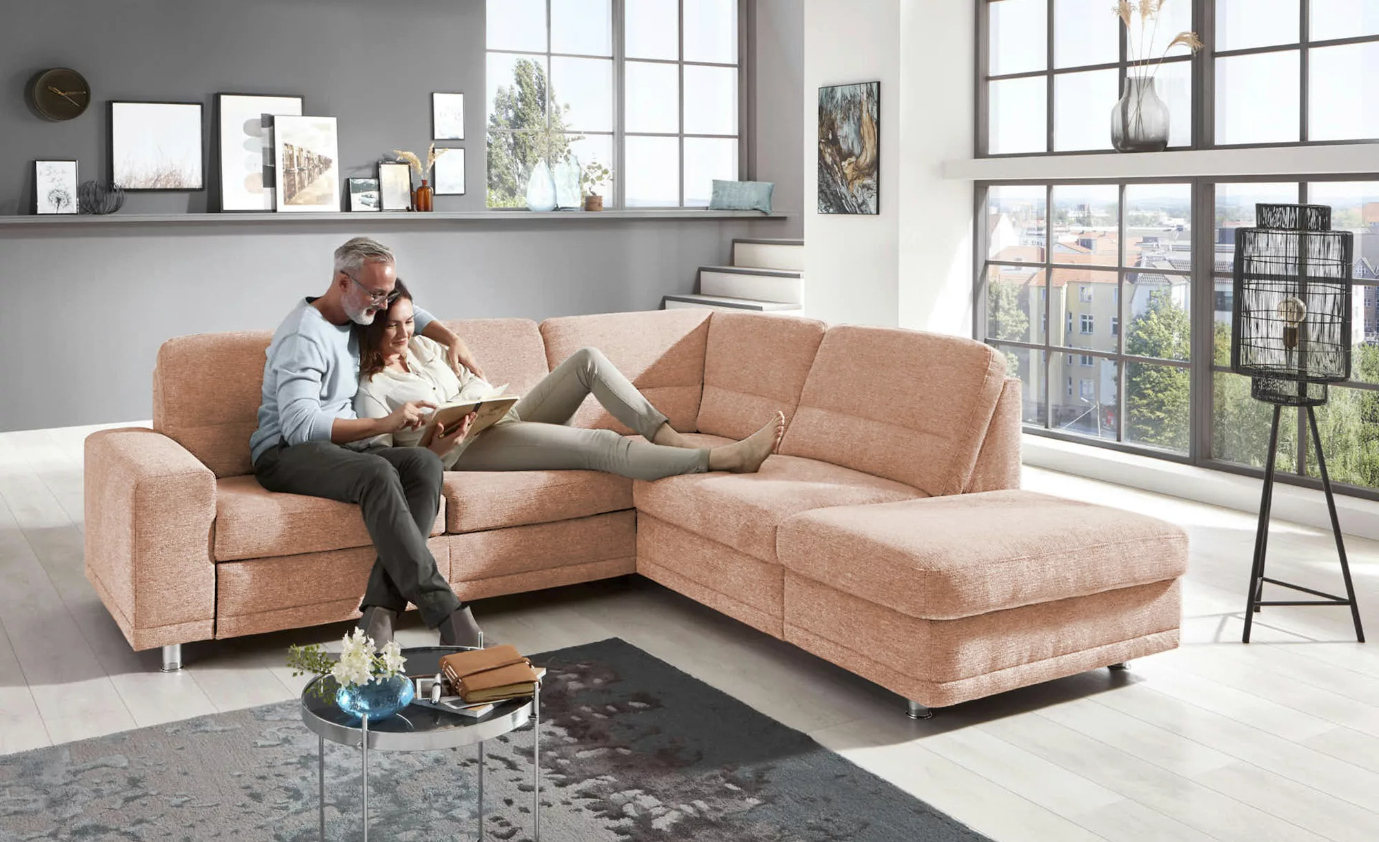 meinSofa Ecksofa  Marc ¦ orange ¦ Maße (cm): B: 243 H: 85 T: 234 Polstermöb günstig online kaufen