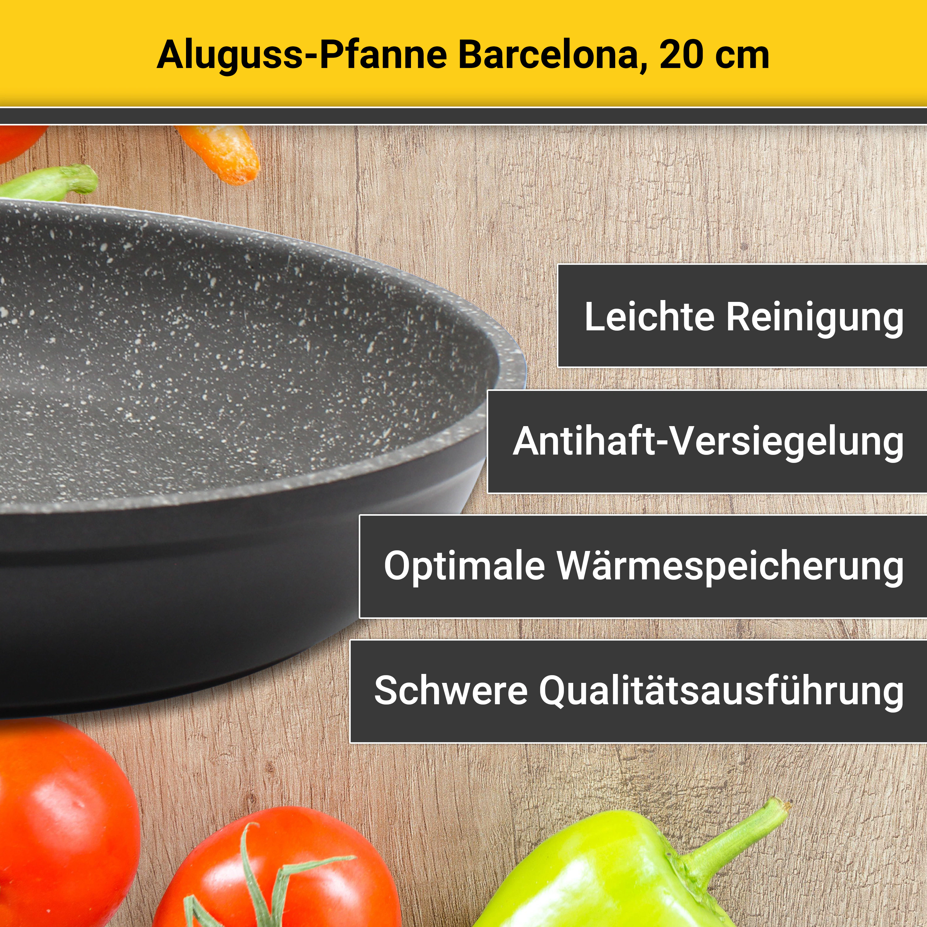 Krüger Bratpfanne »Aluguss Pfanne Bacelona«, Aluminiumguss, (1 tlg.), für I günstig online kaufen