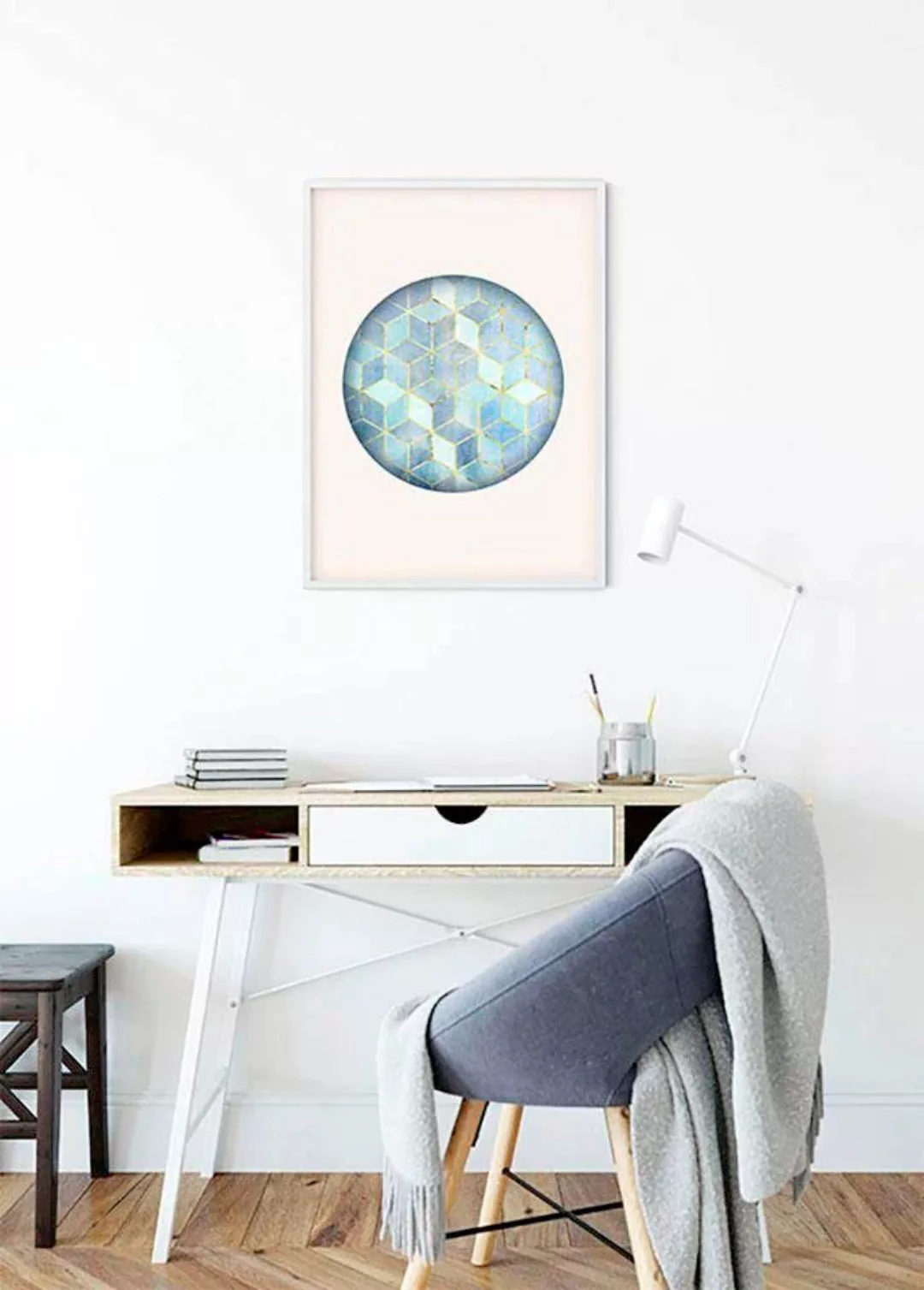Komar Poster "Mosaik Circle Azzuro", Formen-Kunst, (1 St.), Kinderzimmer, S günstig online kaufen