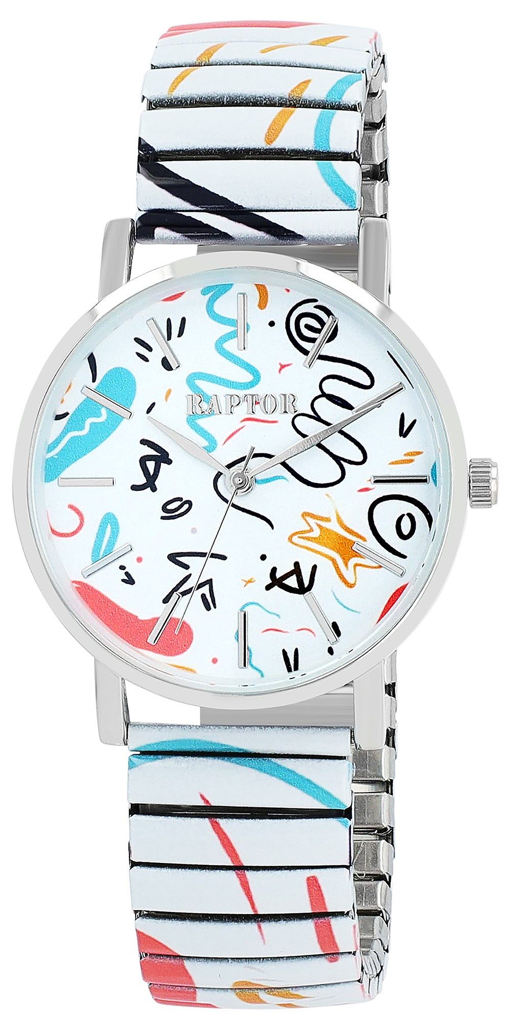 Raptor Quarzuhr Colorful Edition mit Edelstahlzugarmband, günstig online kaufen