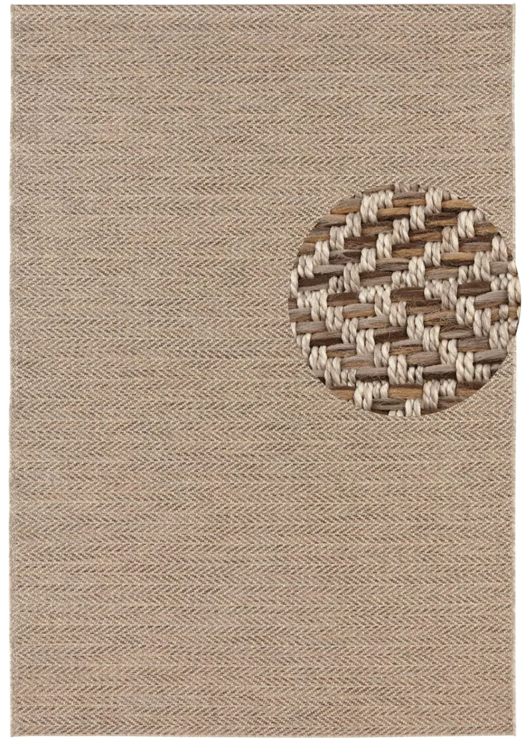 ELLE DECORATION Teppich »Caen«, rechteckig, 8 mm Höhe, In-& Outdoor, Wetter günstig online kaufen