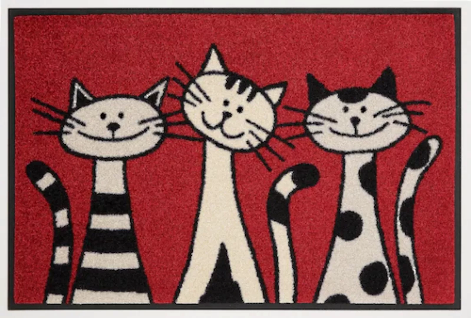 wash+dry by Kleen-Tex Fußmatte »Three Cats«, rechteckig günstig online kaufen