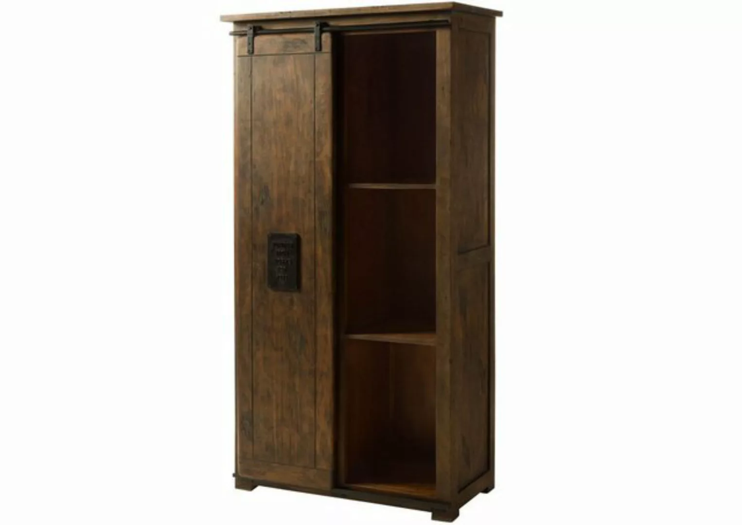 Massivmoebel24 Dreh-/Schwebetürenschrank (Schrank Mango 100x50x190 braun la günstig online kaufen