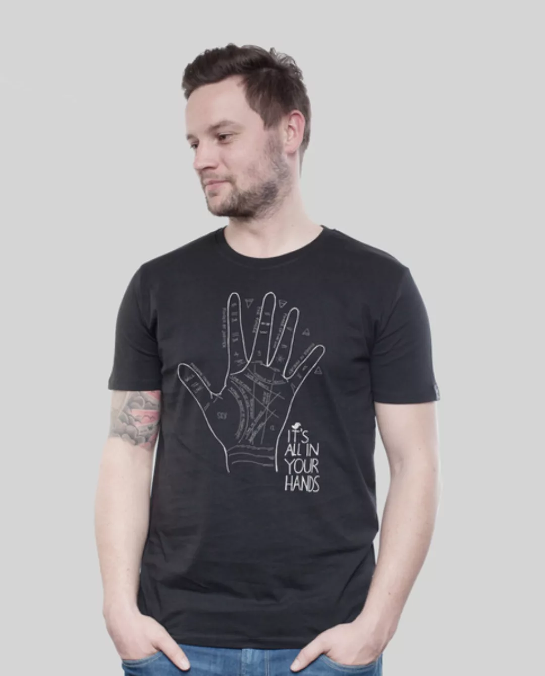 Shirt Men Black "Hands" günstig online kaufen