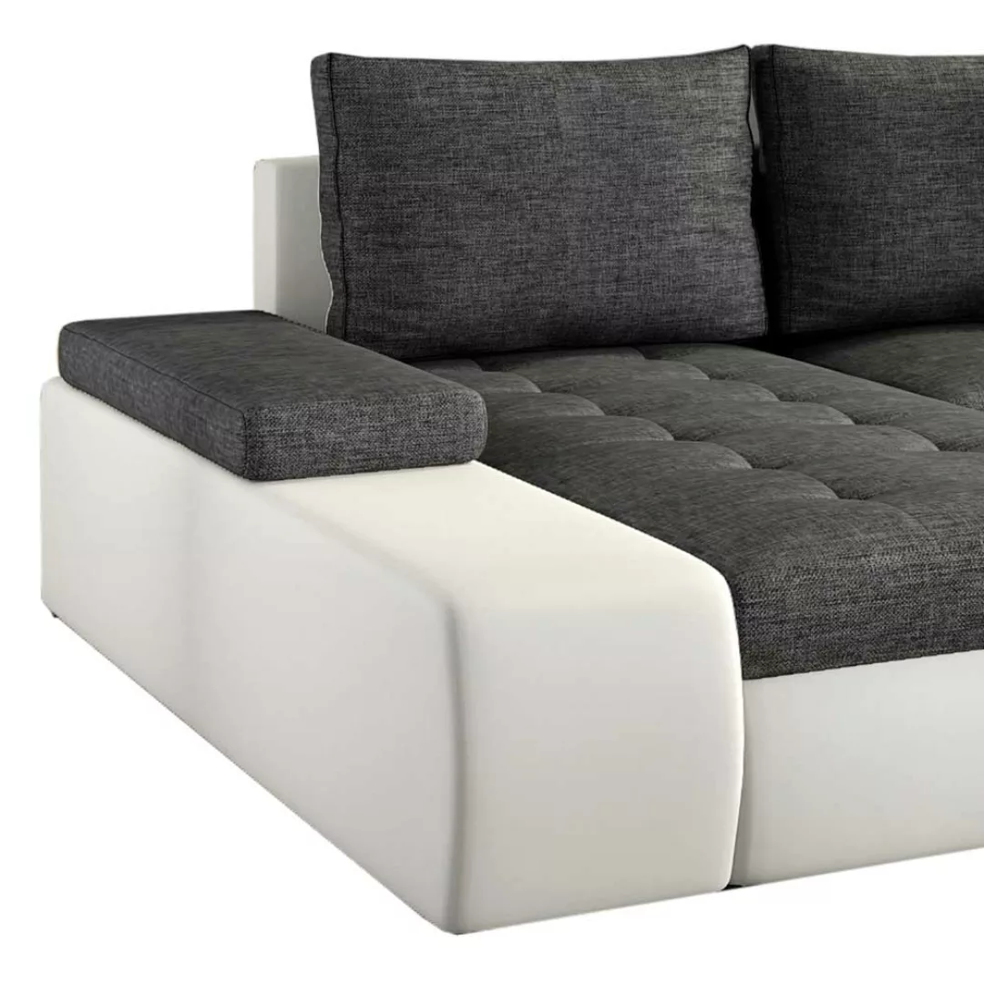 Sofa Couch in Weiß und Dunkelgrau günstig online kaufen