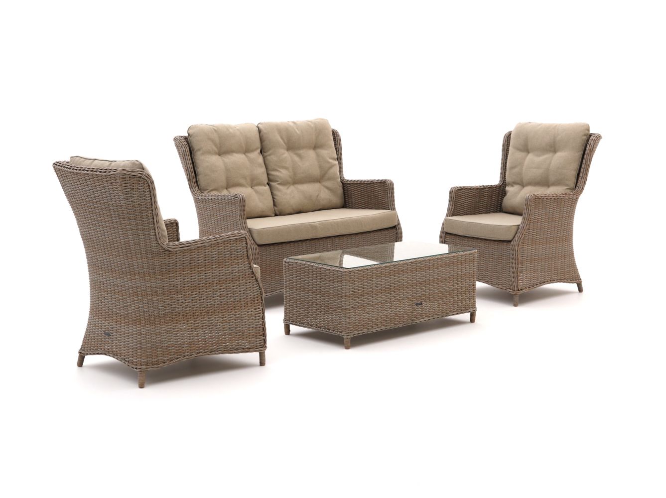 Intenso Milano Sessel-Sofa Lounge-Set 4-Sitzer 4-teilig günstig online kaufen