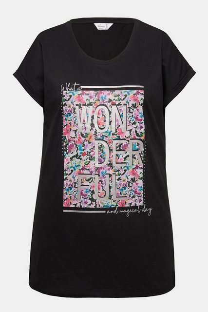 MIAMODA Rundhalsshirt T-Shirt oversized farbiger Print Rundhals günstig online kaufen