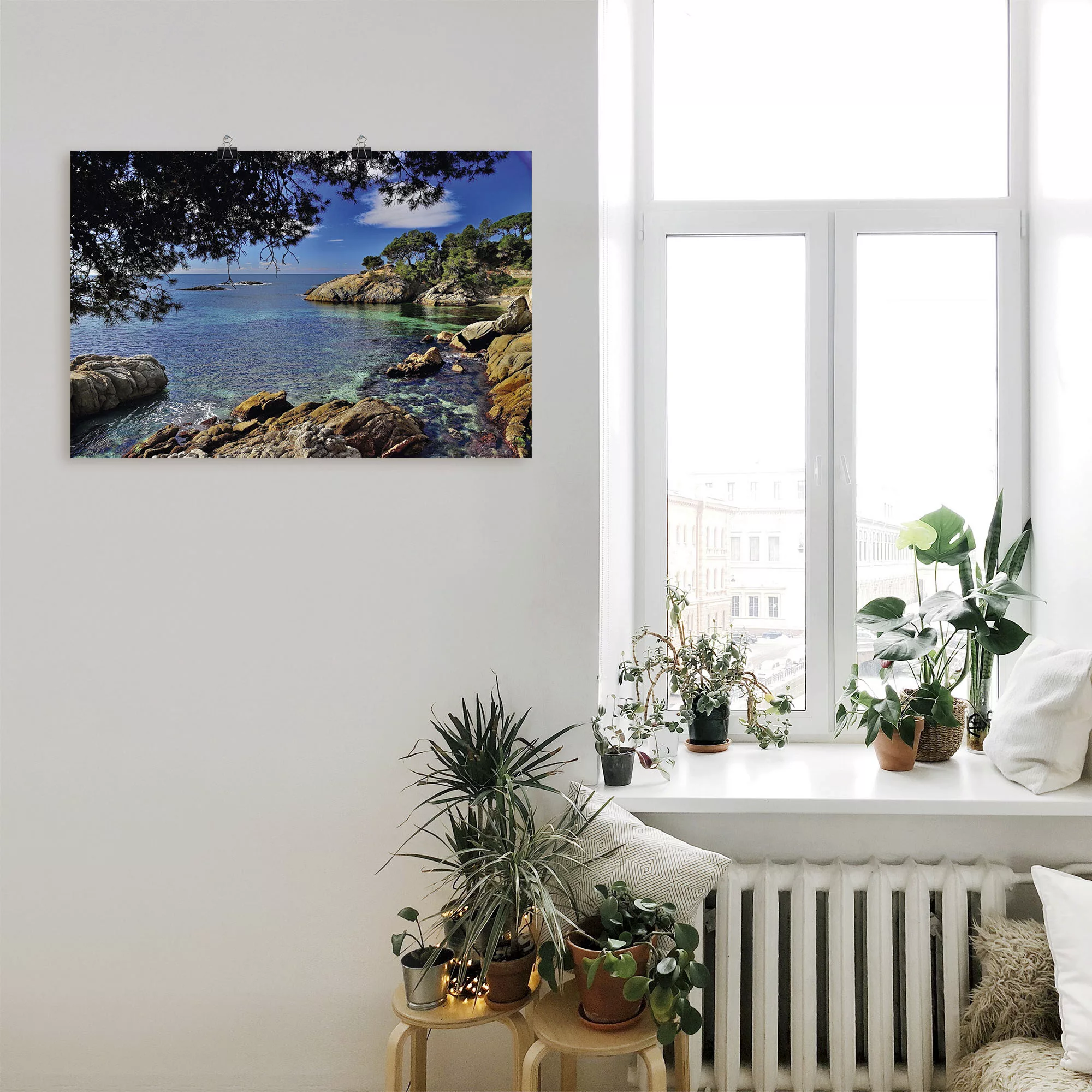 Artland Wandbild "Farben der Costa Brava", Küste, (1 St.), als Leinwandbild günstig online kaufen