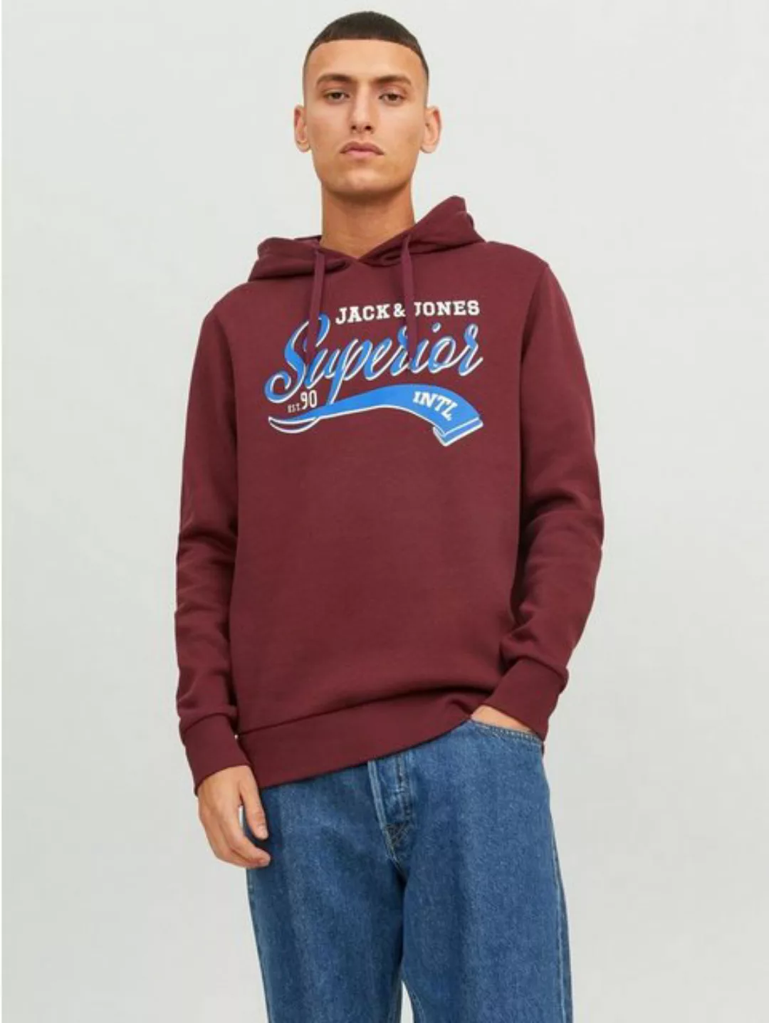 Jack & Jones Herren Hoodie Kapuzenpullover JJELOGO - Regular Fit günstig online kaufen