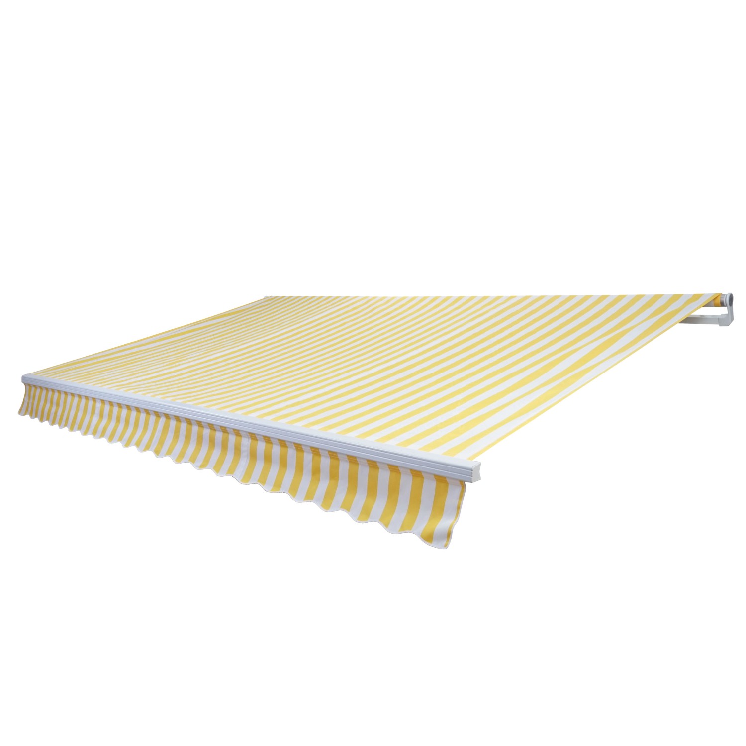 MCW Alu-Markise E49 2,5x2m Polyester Gelb/Weiß günstig online kaufen
