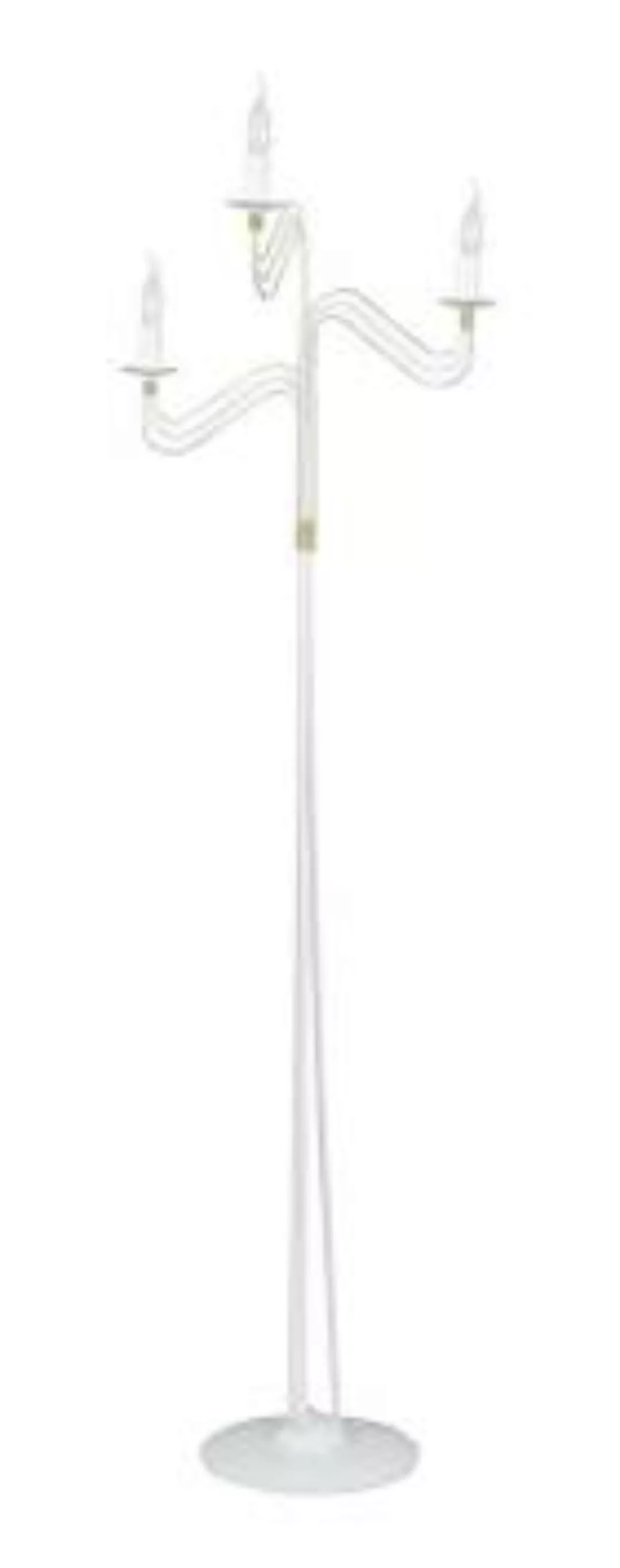 Stehlampe Weiß Gold Antik 162cm 3-flammig E14 günstig online kaufen
