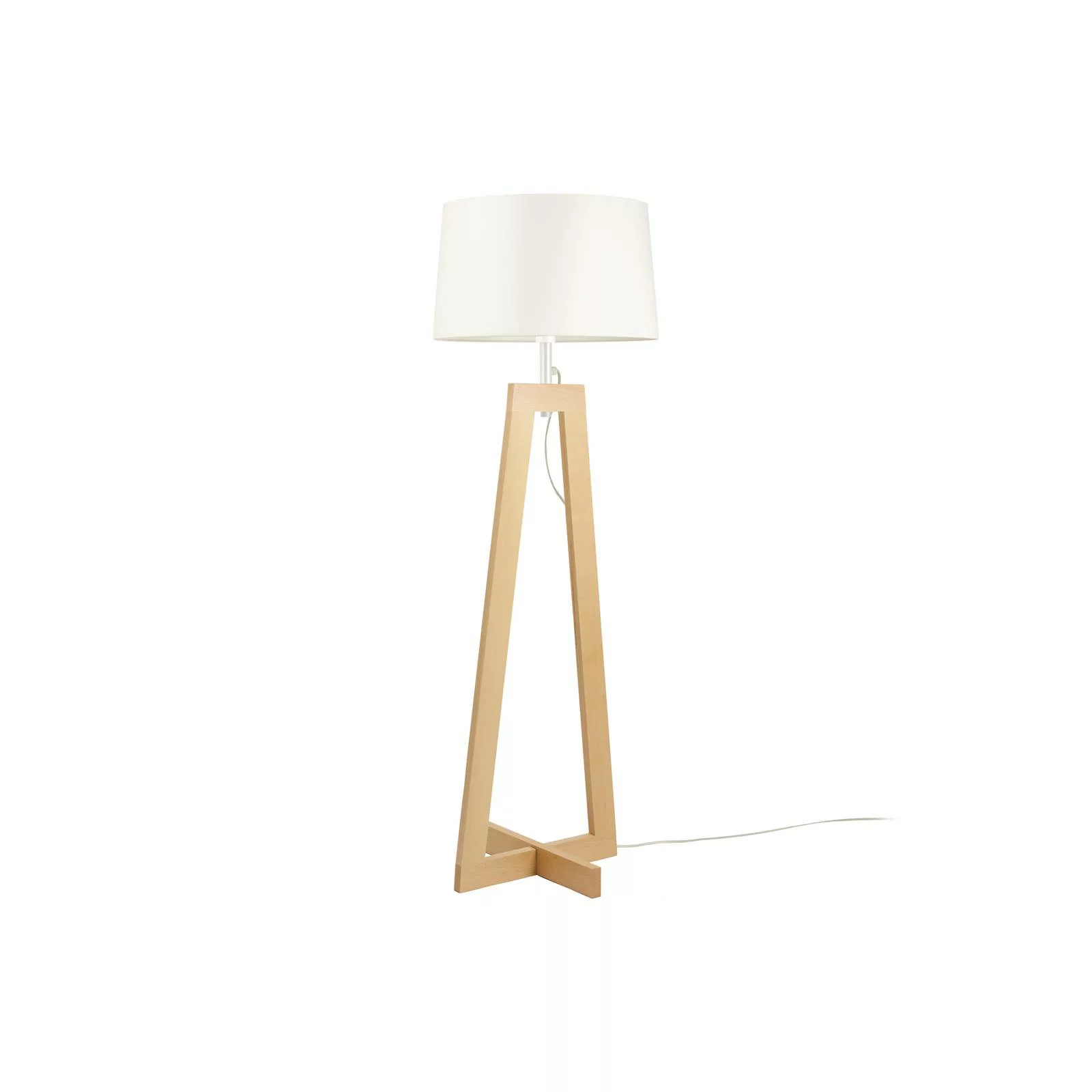 Aluminor Sacha LS mini Stehlampe, Holz und Textil günstig online kaufen