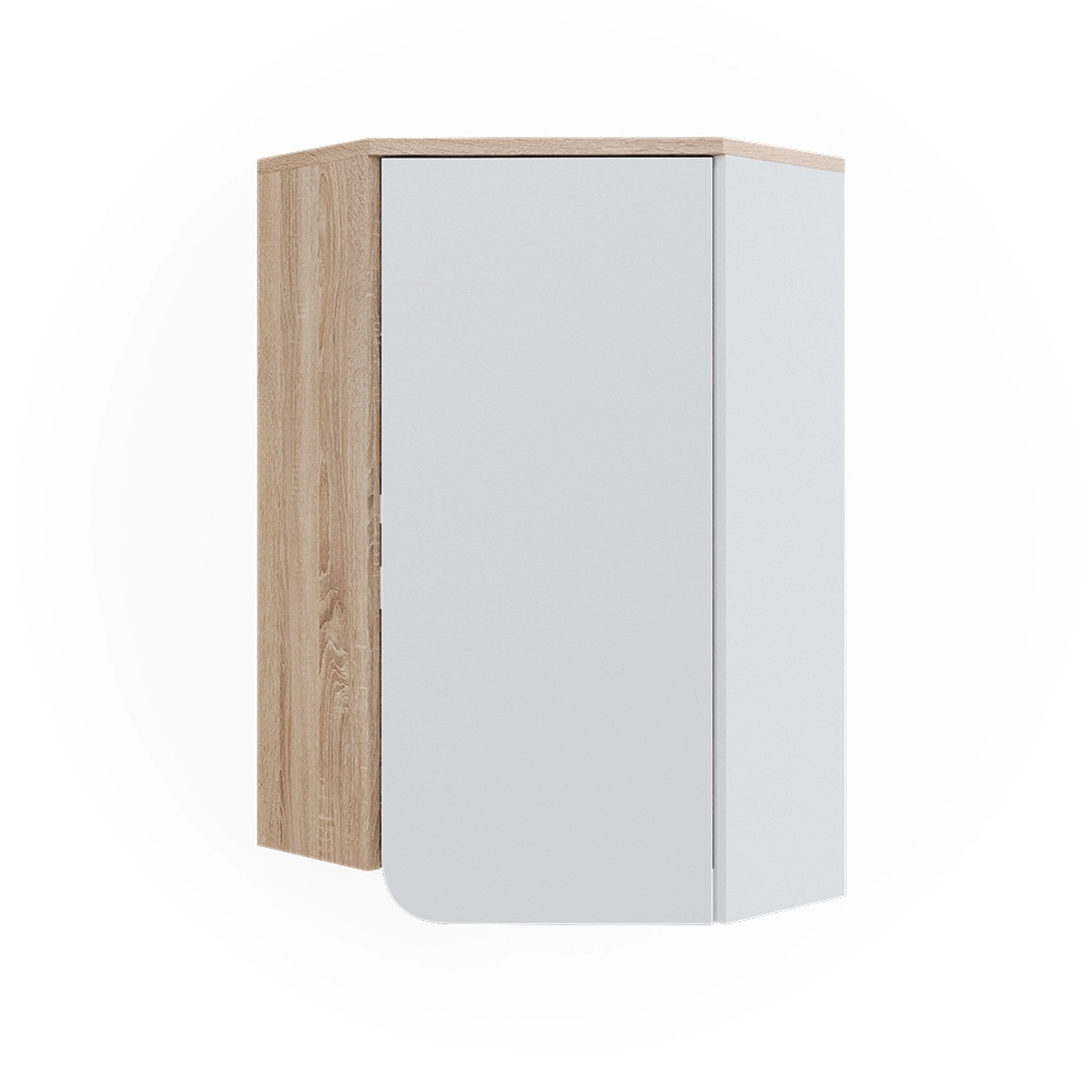Vicco Badschrank Karen Sonoma/Weiß 50 x 75 cm mit Tür und Offenen Fächern O günstig online kaufen