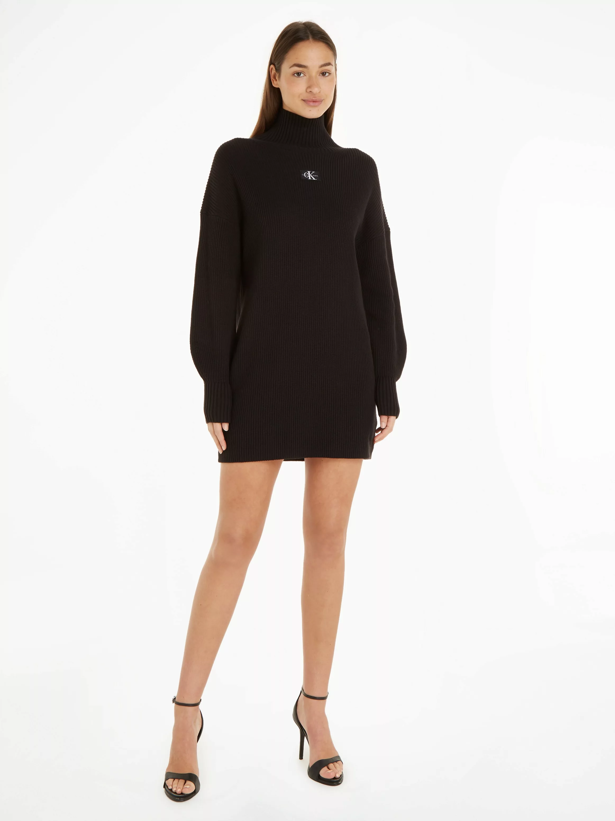 Calvin Klein Jeans Sweatkleid "WOVEN LABEL LOOSE SWEATER DRESS" günstig online kaufen