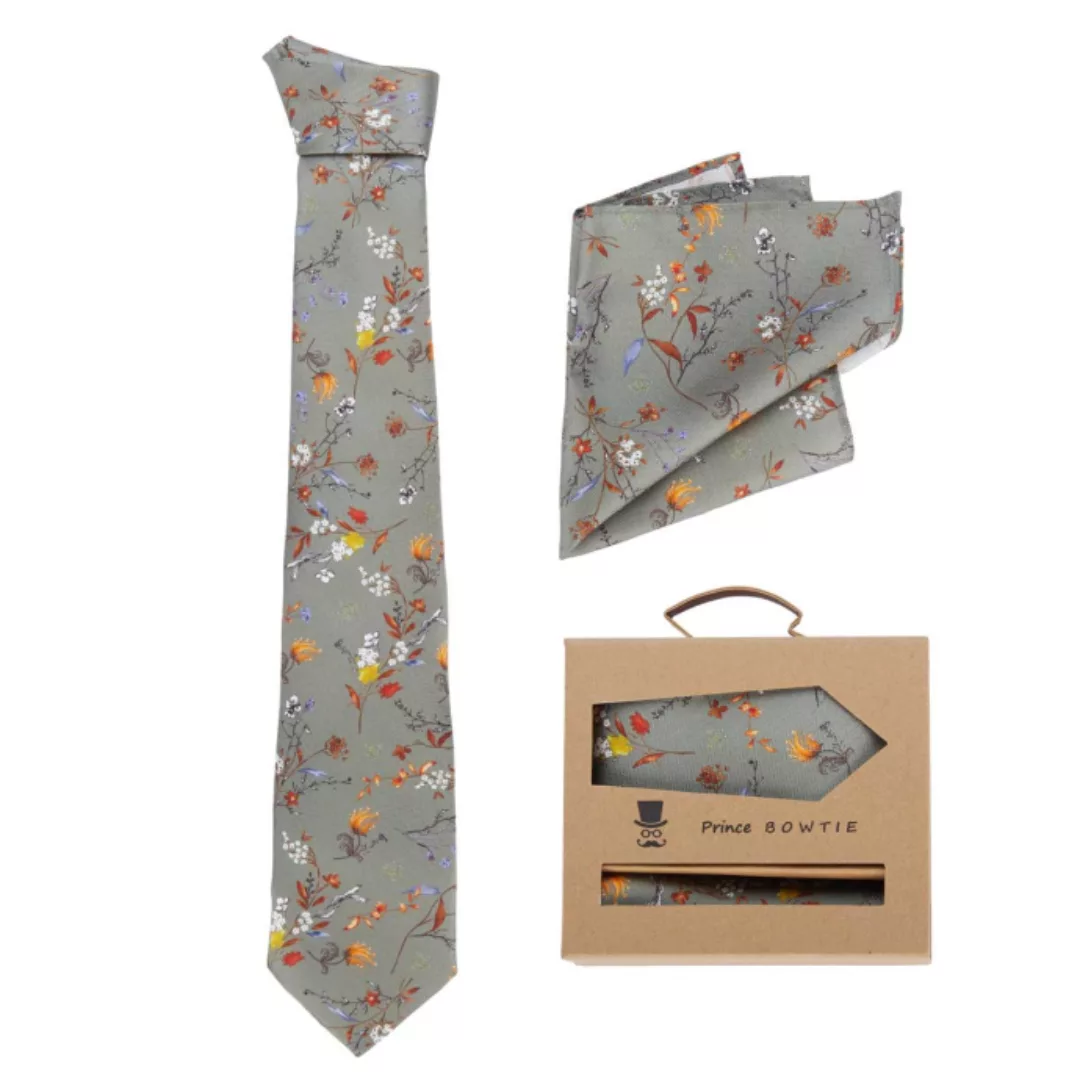 Prince BOWTIE Krawatte und Einstecktuch im Set günstig online kaufen