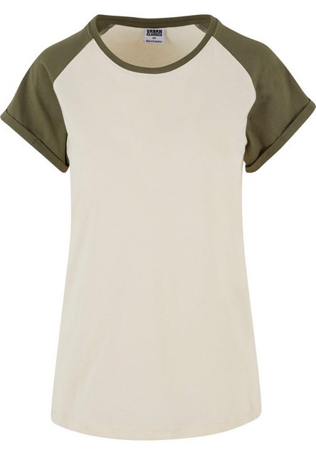 URBAN CLASSICS Kurzarmshirt Urban Classics Damen Ladies Contrast Raglan Tee günstig online kaufen