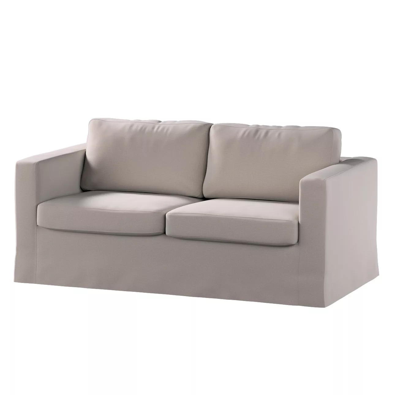 Bezug für Karlstad 2-Sitzer Sofa nicht ausklappbar, lang, beige, Sofahusse, günstig online kaufen