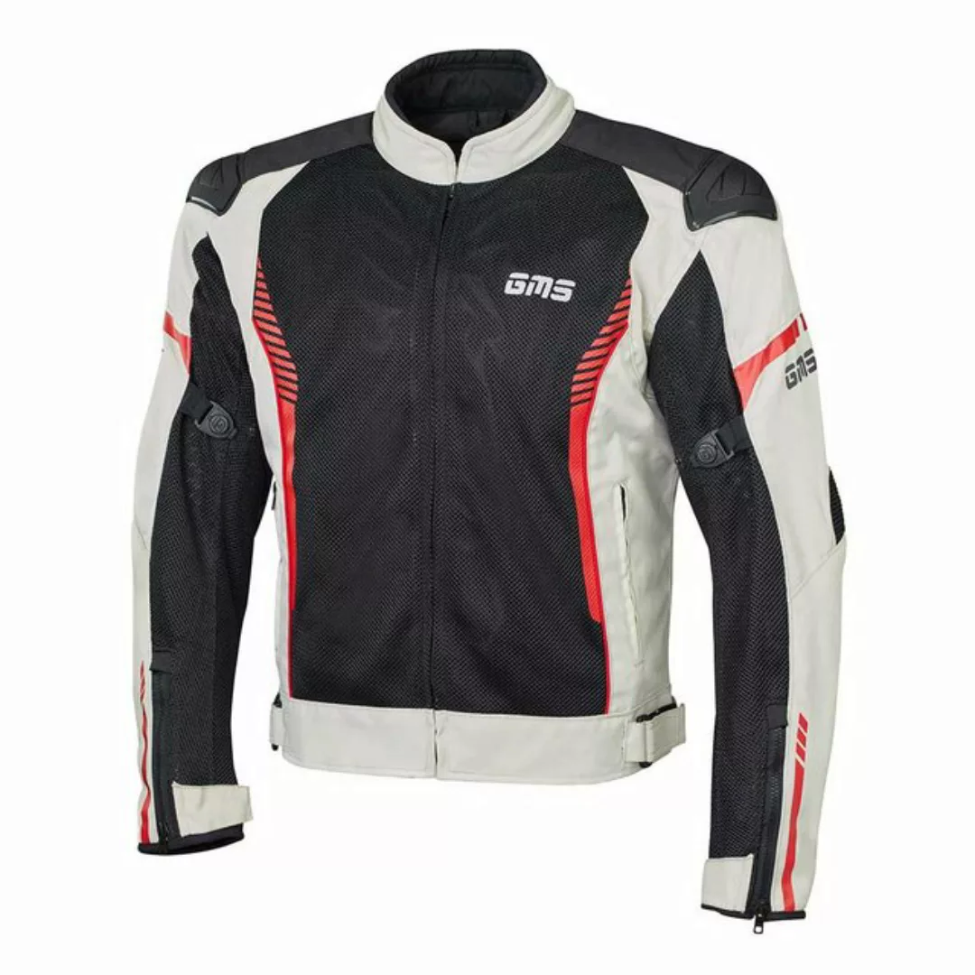 gms Motorradjacke GMS Jacke Samu Mesh - beige-schwarz-rot L günstig online kaufen