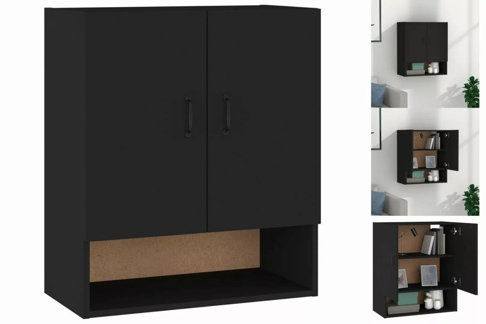 vidaXL Hängeschrank Hängeschrank Wandschrank Schwarz 60x31x70 cm Spanplatte günstig online kaufen