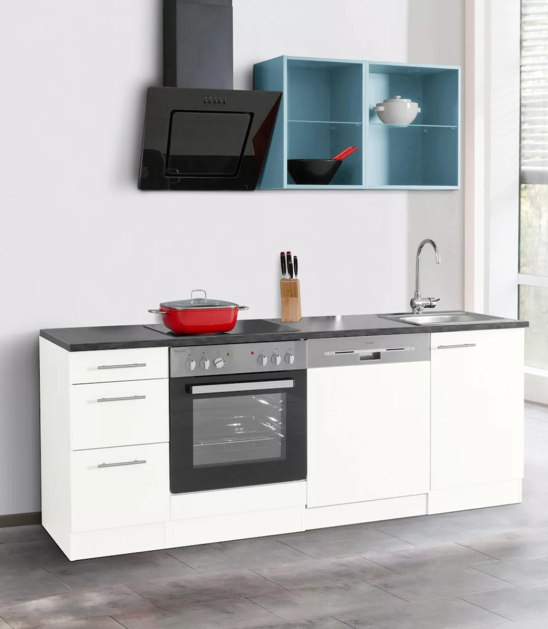OPTIFIT Küchenzeile "Mini", mit E-Geräten, Breite 210 cm günstig online kaufen
