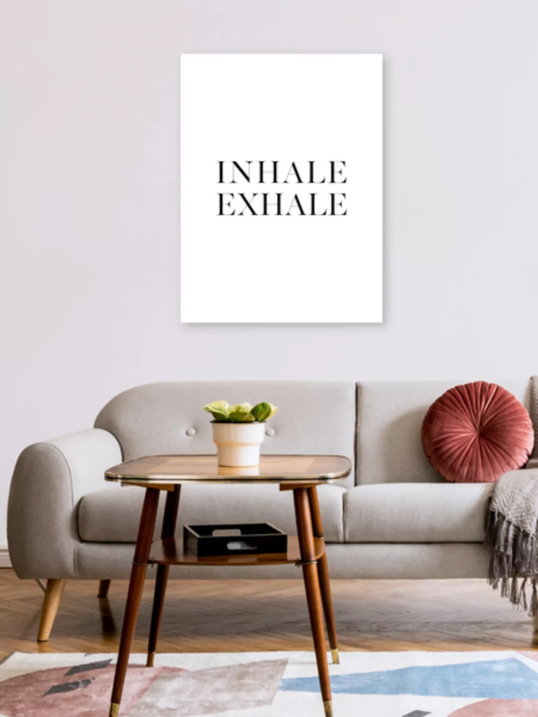 Poster / Leinwandbild - Inhale Exhale No2 günstig online kaufen