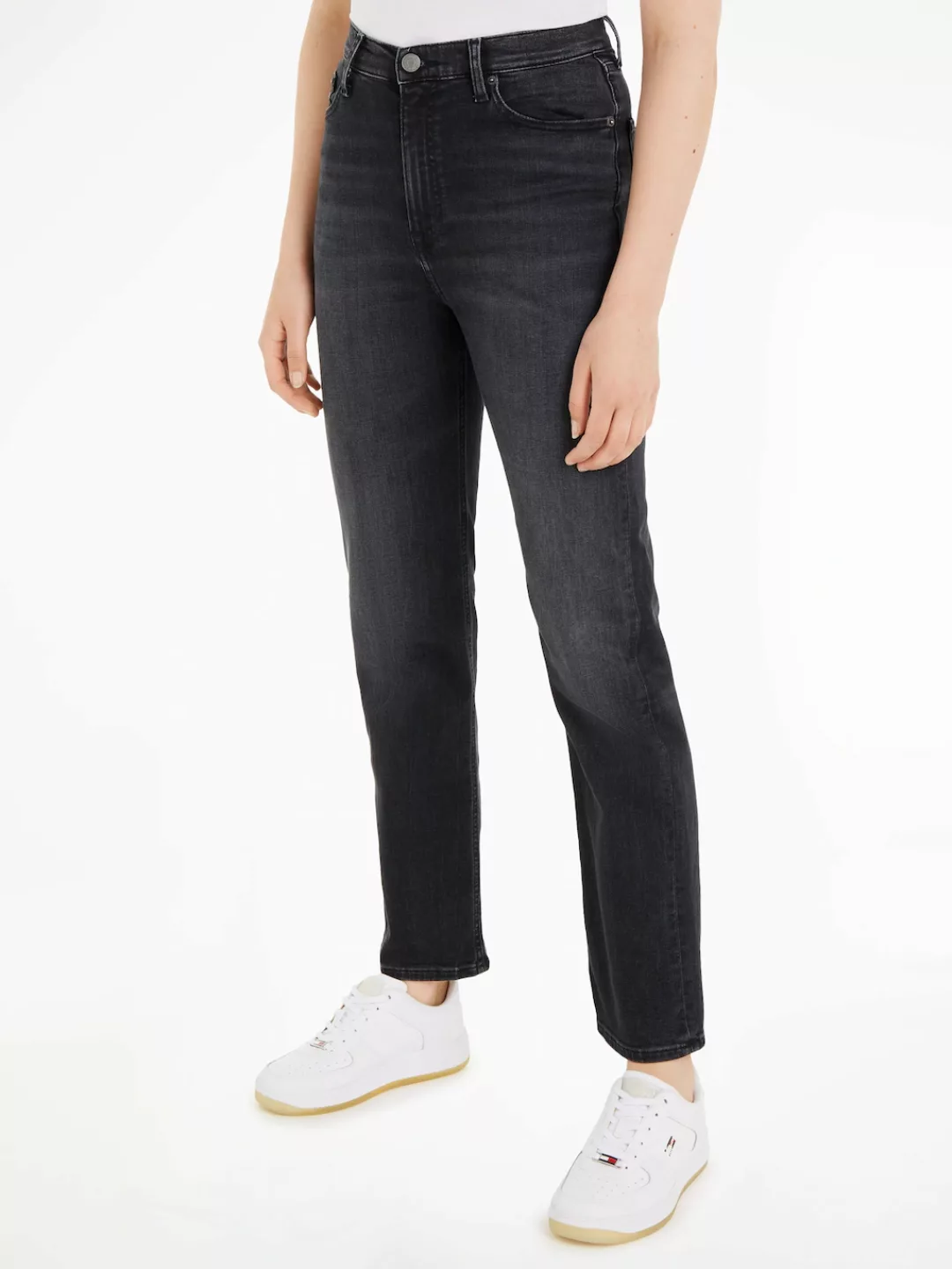 Tommy Jeans Straight-Jeans "JULIE UH STR AH1280", mit Logostickerei günstig online kaufen