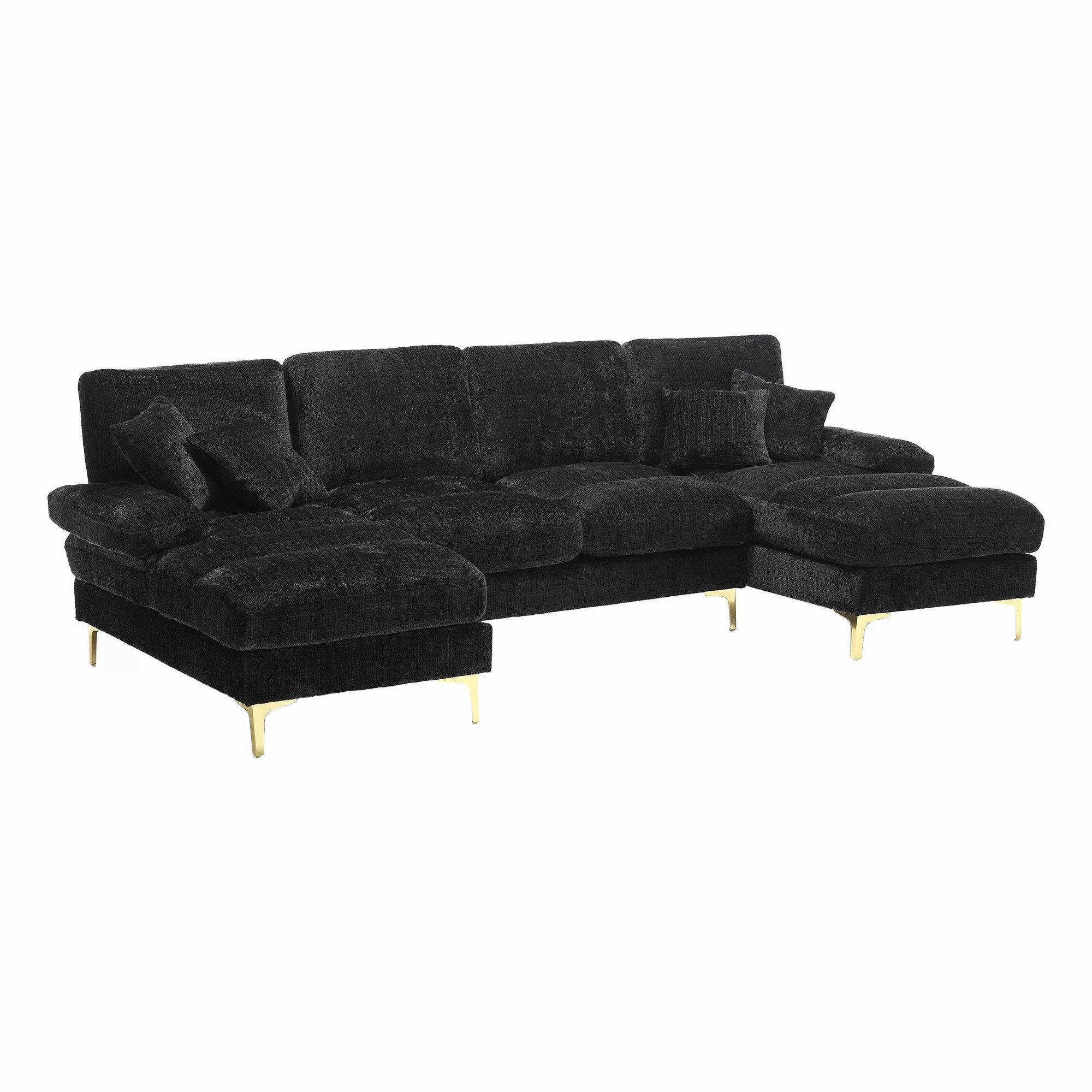 Odikalo Big-Sofa Chenille Sofa U-Form Lounge günstig online kaufen