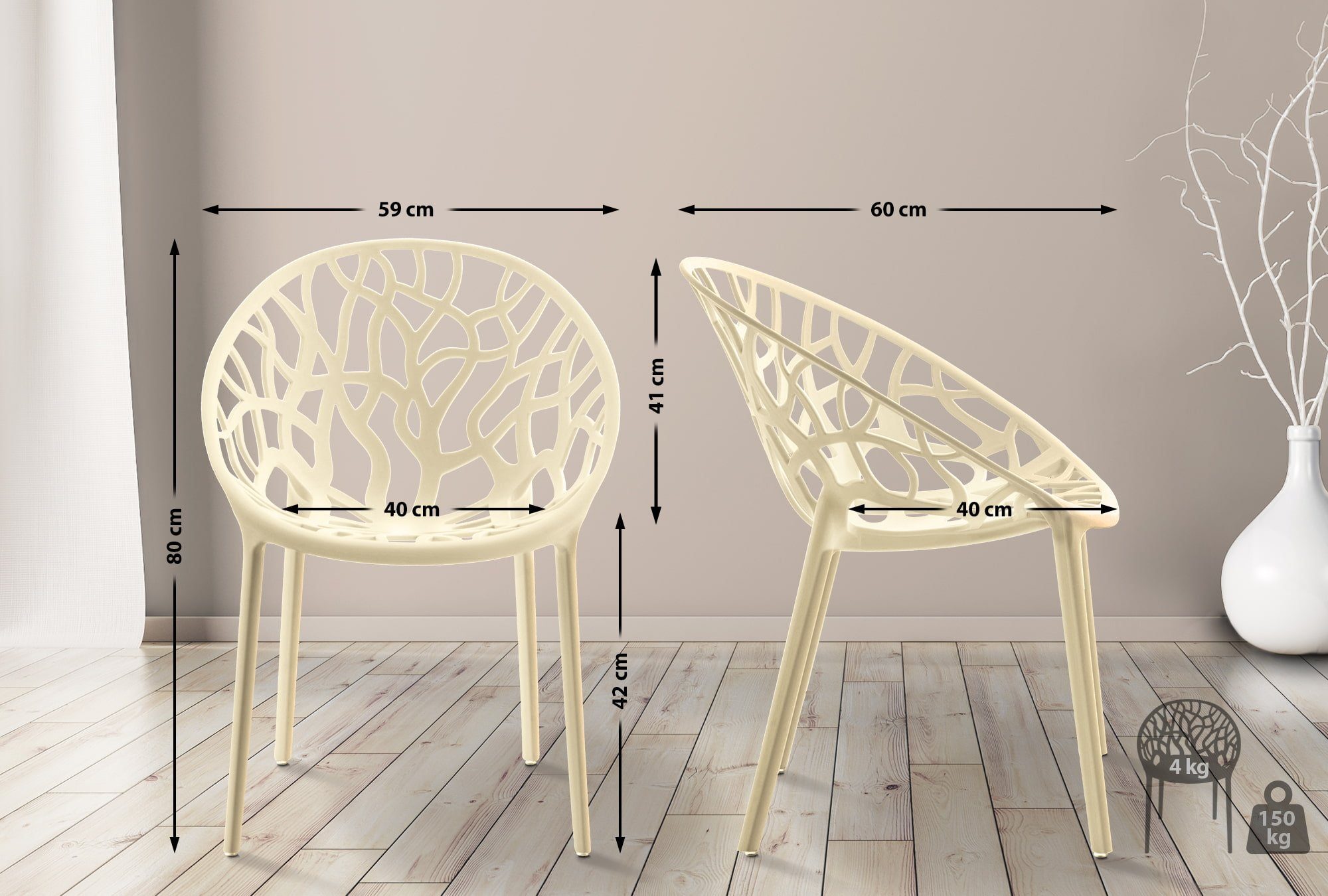 CLP Gartenstuhl Hope (2er Set), Kunststoff, günstig online kaufen