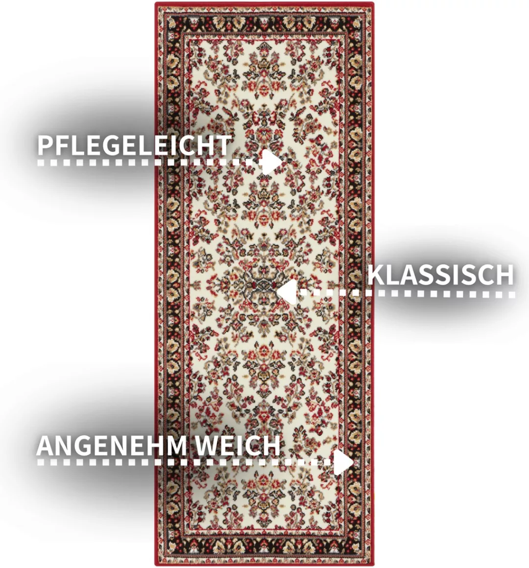 Home affaire Teppich »Halton«, rechteckig, 8 mm Höhe, Kurzflor, Orient-Opti günstig online kaufen