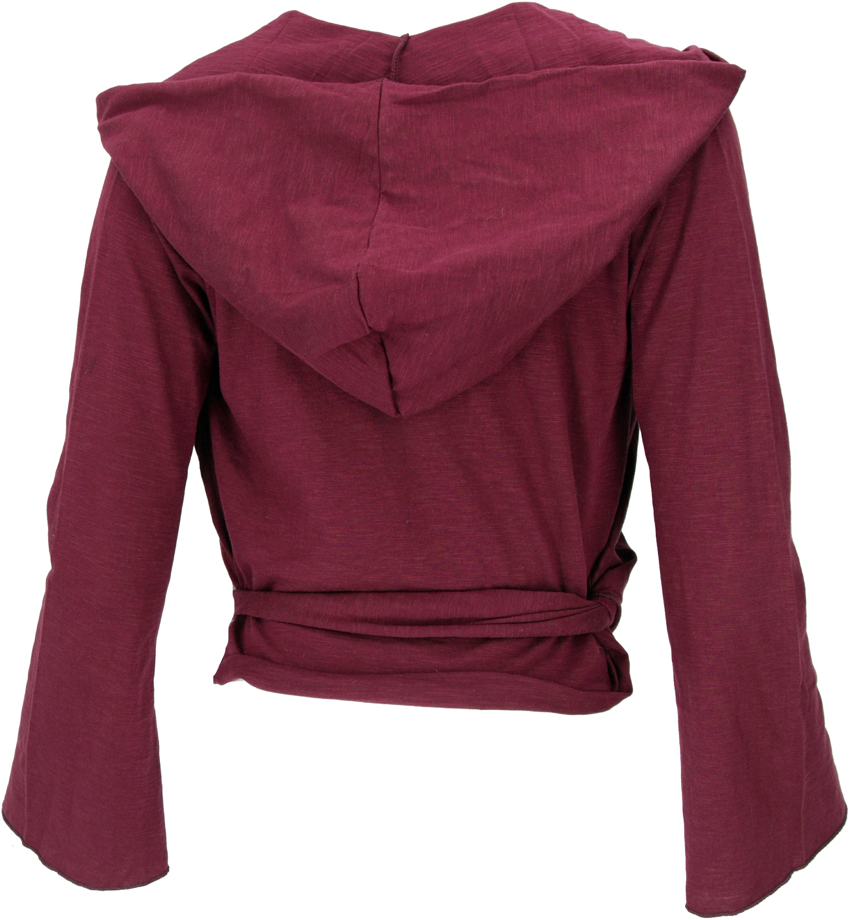 Guru-Shop Longsleeve Wickelshirt, Yogashirt, Langarmshirt mit.. günstig online kaufen