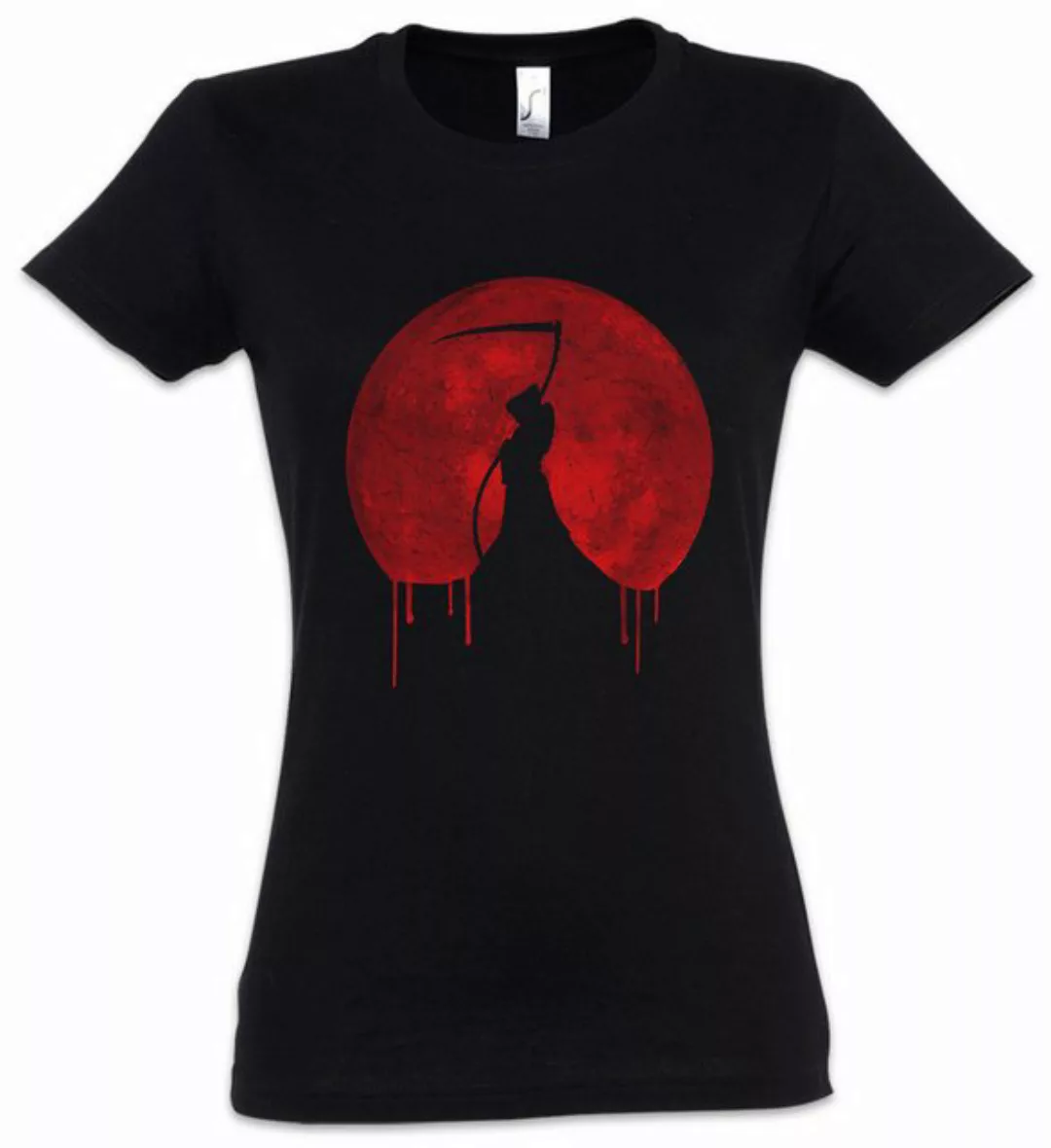 Urban Backwoods Print-Shirt Red Moon Ripper Damen T-Shirt Goth Reaper Skele günstig online kaufen