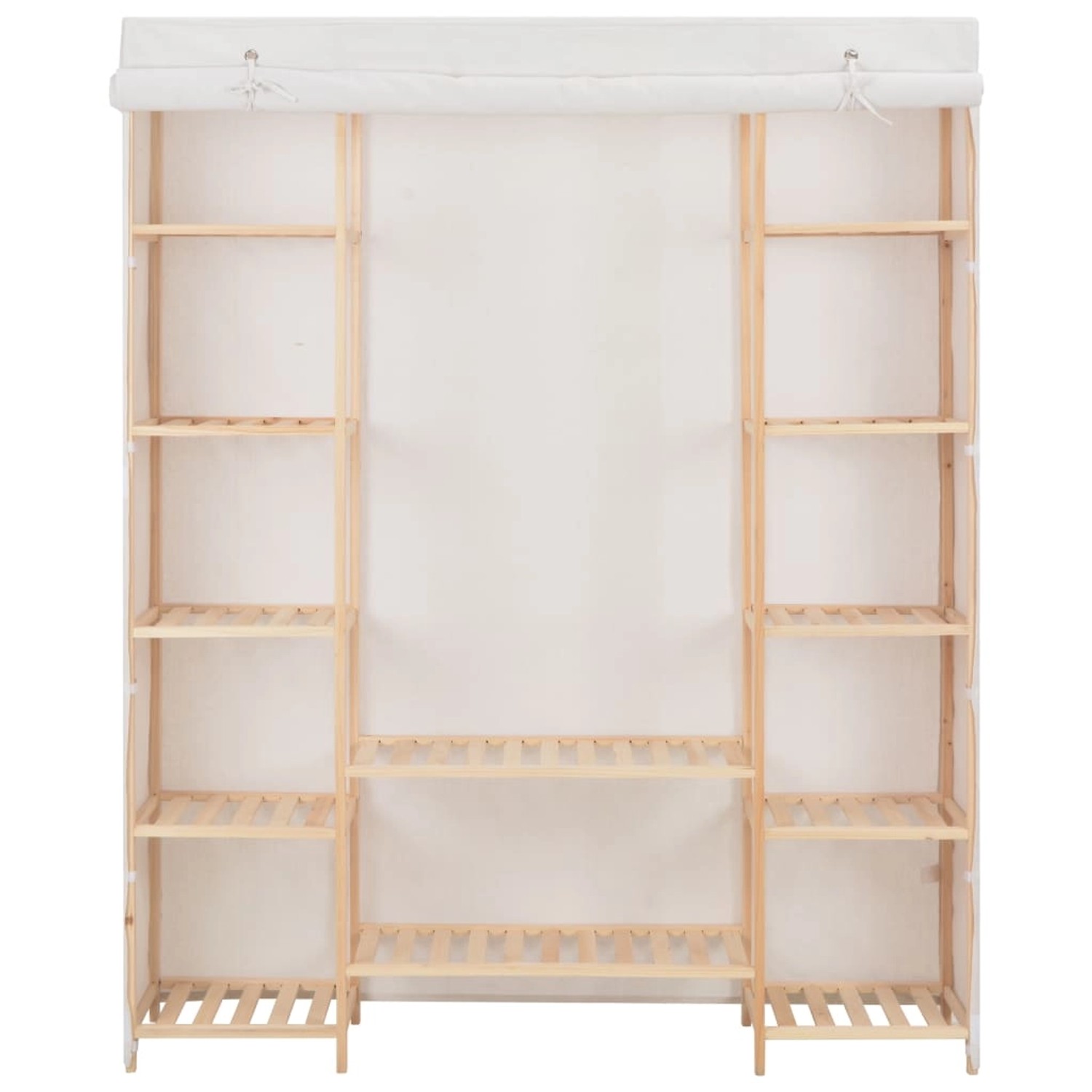 vidaXL Stoffschrank Kleiderschrank Weiß 135 x günstig online kaufen