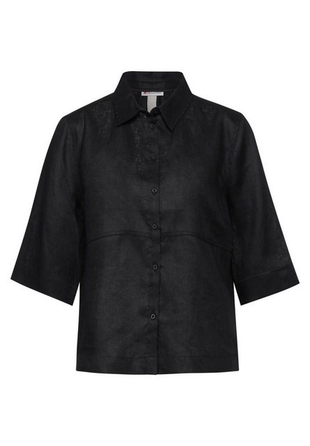STREET ONE Blusenshirt LS_Office_Solid shirtcollar bl, Black günstig online kaufen