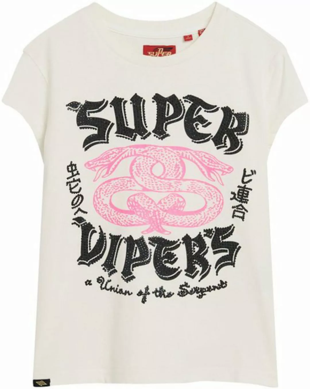 Superdry Kurzarmshirt EMBELLISHED POSTER CAP SLV TEE günstig online kaufen