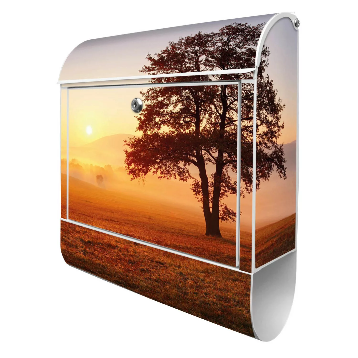 Banjado Design Briefkasten Weiß Pulverbeschichtet, 39x47x14cm, 2 Schlüssel, günstig online kaufen